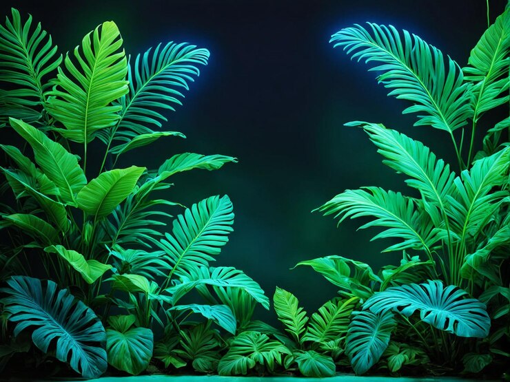 una planta verde con hojas verdes y una planta verde en el medio
