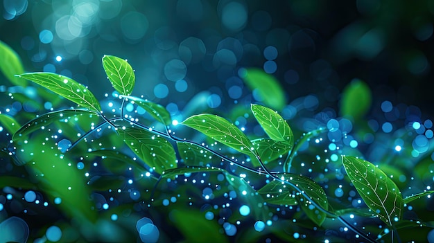 una planta verde con hojas verdes que tiene la palabra cita en él