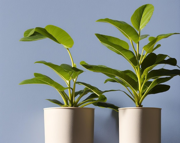 planta verde en una olla sobre un fondo blanco