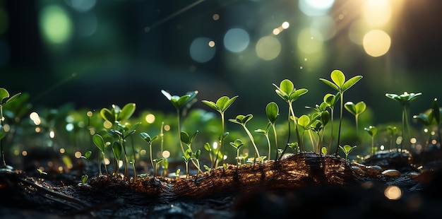 Foto una planta verde que surge de un suelo blanco