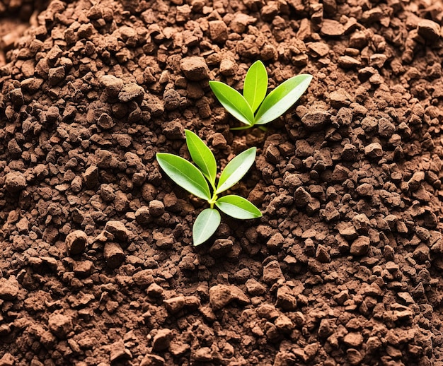 planta verde en el suelo