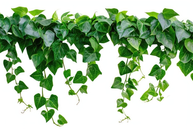 Planta de vid colgante aislada con hojas verdes