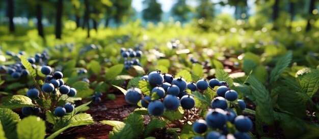 Foto plantación de arándanos