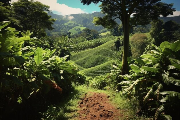 Plantación de café en Costa Rica.