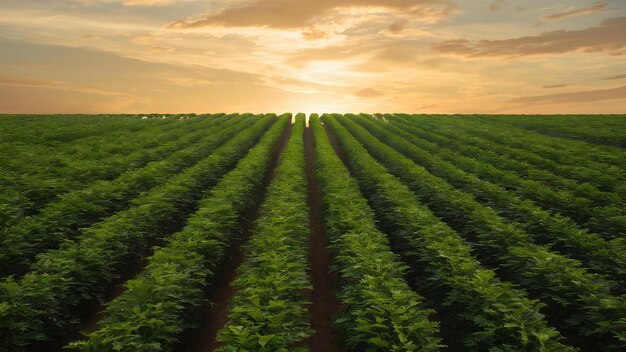 Foto plantación de soja