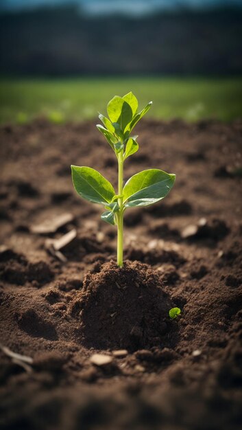 plantando fundo de sementes