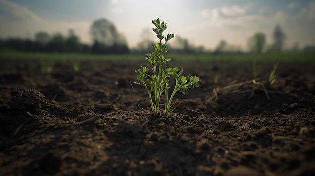 Plantar un árbol pequeño AI generar