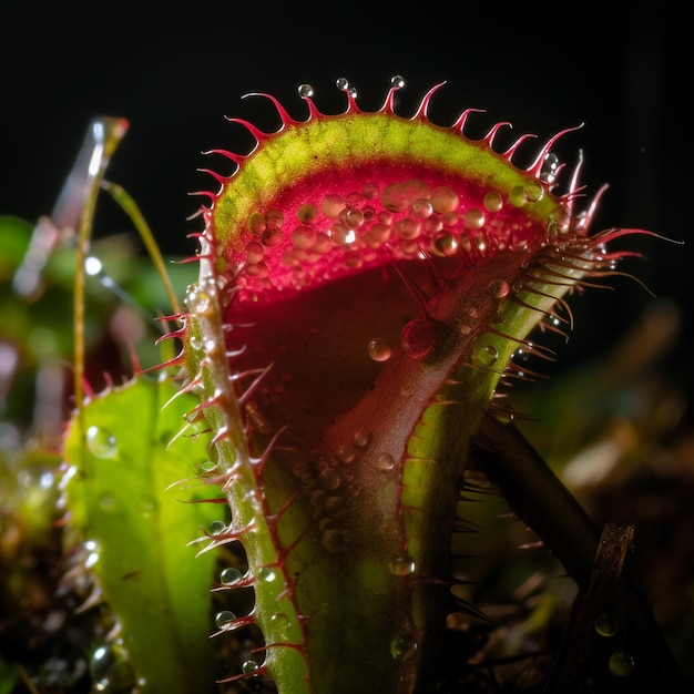 plantas carnívoras comen insectos generativo Ai