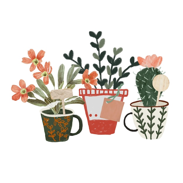 Plantas de casa png adesivo de hobby fundo transparente
