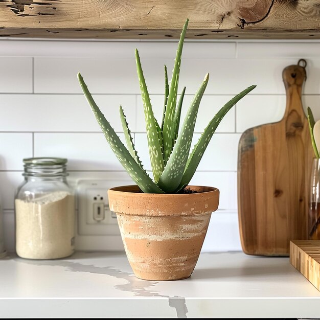 Foto plantas de vaso de casa em vaso planta de aloe vera em vaso rosa