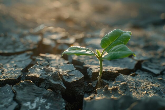 Plantas em terra seca