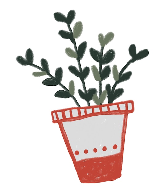 Plantas em vaso adesivo png fundo transparente