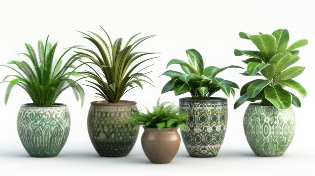 Foto plantas em vaso num canto verde da casa