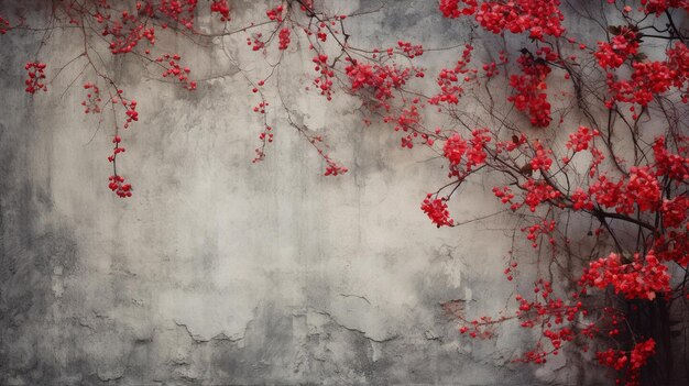 plantas de flores trepando por la pared