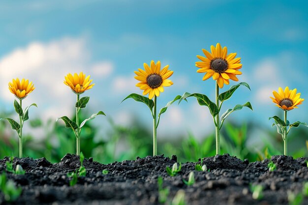 Foto las plantas de girasol hd 8k papel tapiz imagen fotográfica de stock