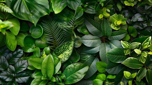 Foto plantas de hojas verdes