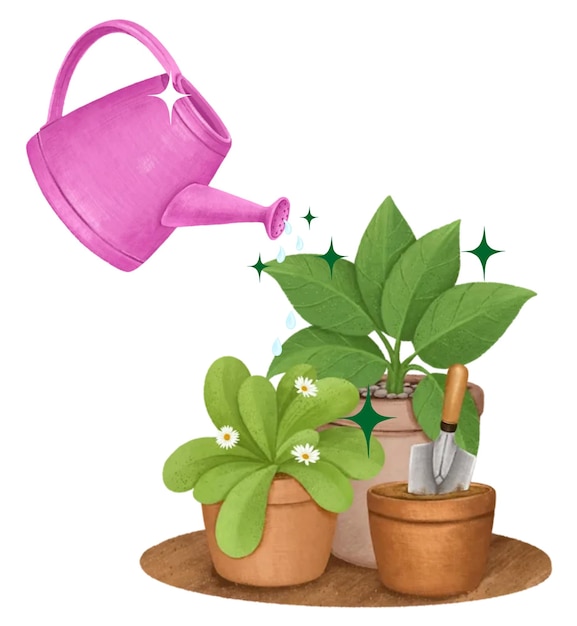 Plantas de interior estéticas png jardinería pasatiempo remix fondo transparente