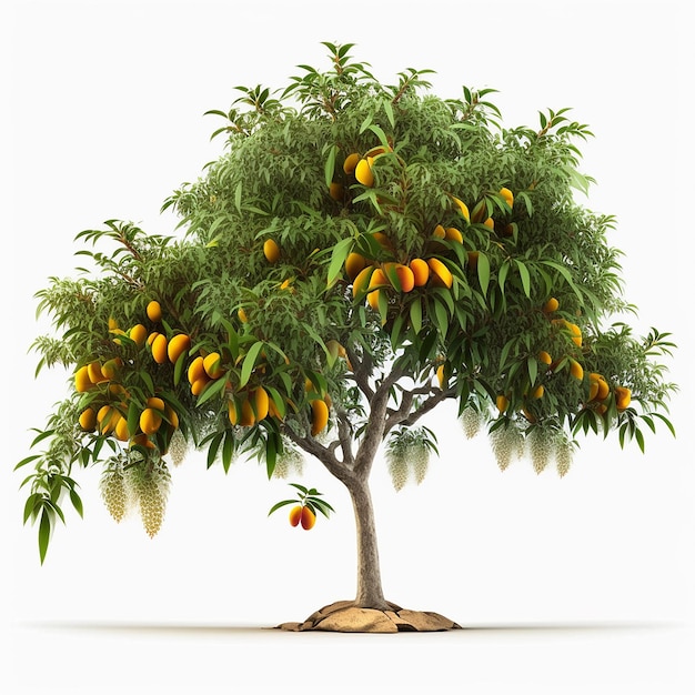 Plantas de jardín pequeño árbol de mango verde Imagen generada por AI