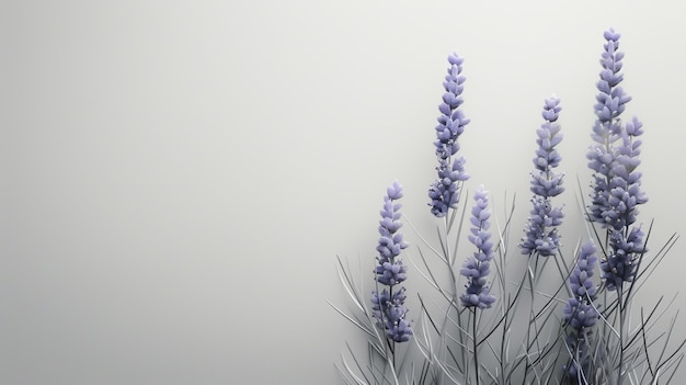 Foto plantas de lavanda sobre un fondo blanco