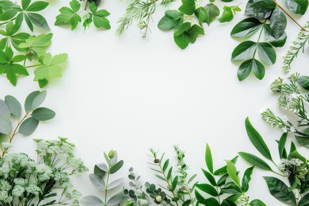 Foto plantas ornamentales sobre un fondo blanco