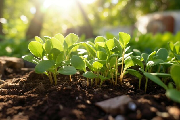 plantas que crecen en un jardín