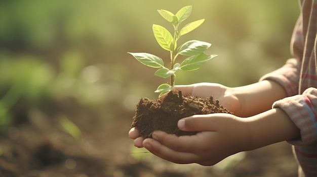 plantas que sostienen las manos