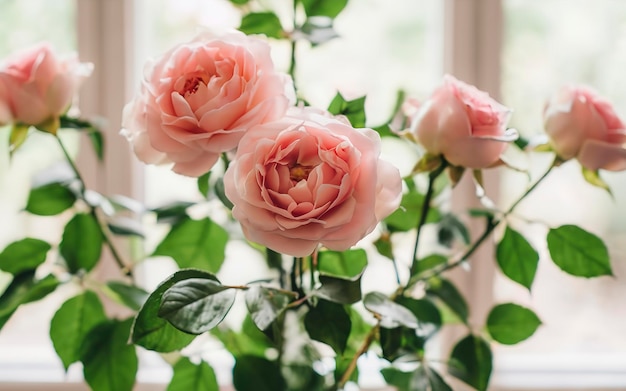 Las plantas de rosas prado primavera temporada de verano flor en la habitación rosas hermoso tiempo