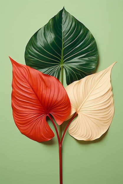 Foto plantas verdes colorido naturaleza tropical