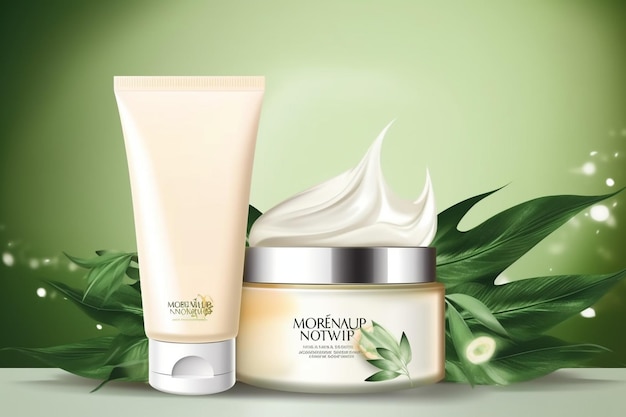 Plantilla de anuncios cosméticos hidratantes