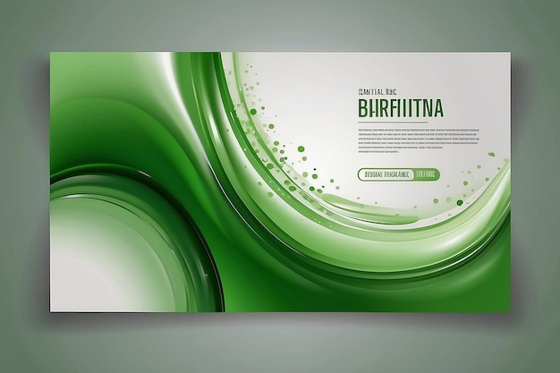 plantilla de banner con diseño de color de gradiente verde con forma líquida