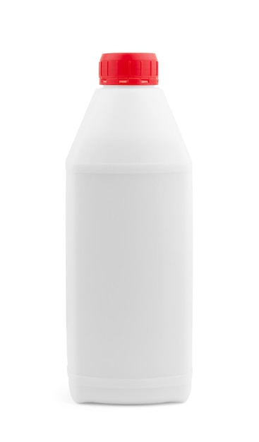 plantilla de botella de plástico blanca para la leche
