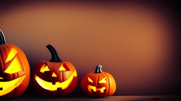 Plantilla de calabazas de Halloween