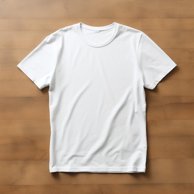 Plantilla de camiseta blanca en blanco para hombre de dos lados con forma natural en maniquí invisible para su d