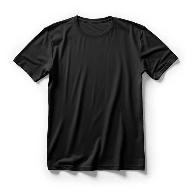 Plantilla de camiseta en blanco negro para hombre desde dos lados de forma natural