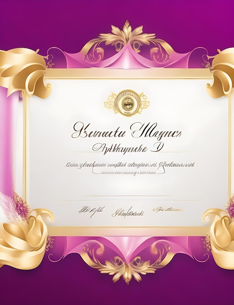 Foto plantilla de certificado de diploma elegante vectorial