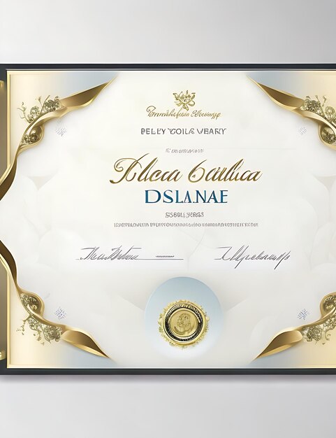 Plantilla de certificado de diploma elegante vectorial