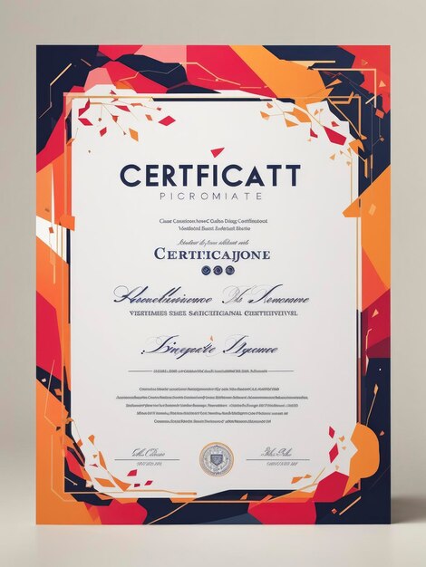 Foto plantilla de certificado