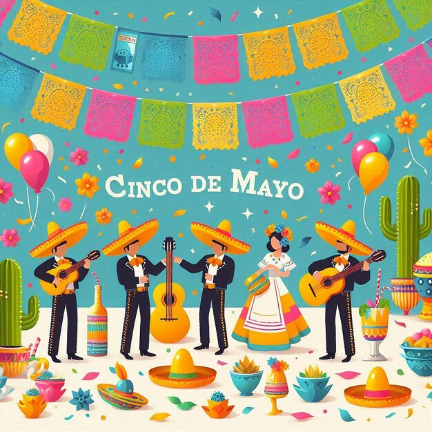 Foto plantilla de cinco de mayo