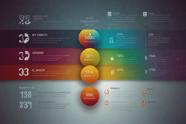 plantilla colorida de los pasos de la infografía