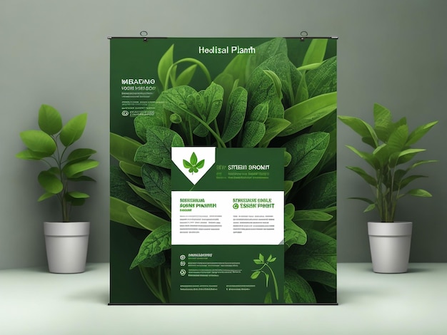 plantilla de concepto de naturaleza verde folleto corporativo