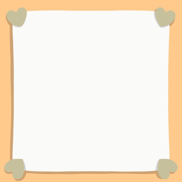 plantilla de cuadro de corazón lindo