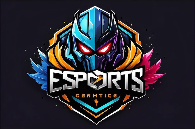 Plantilla detallada del logotipo de los juegos de eSports