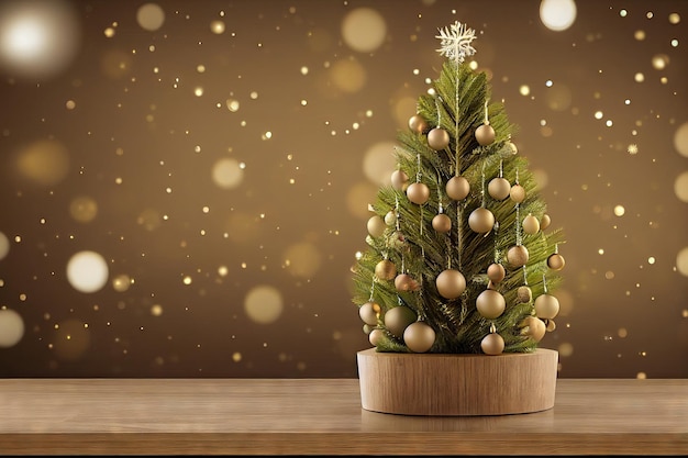 Foto plantilla de diseño de árbol de navidad decorado