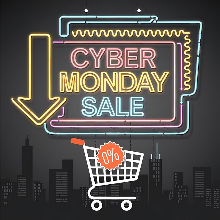 Foto plantilla de diseño de banner web de venta del lunes cibernético