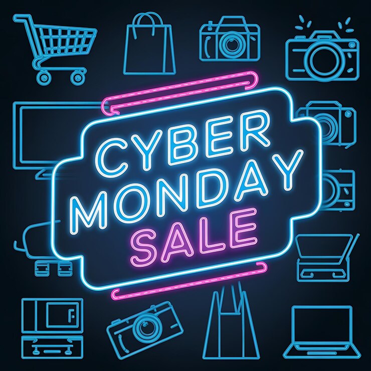Foto plantilla de diseño de banner web de venta del lunes cibernético
