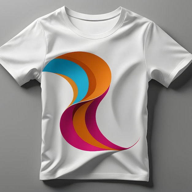 Plantilla de diseño de camiseta con fondo abstracto