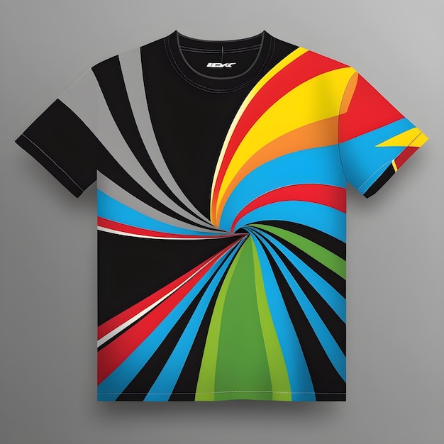 Foto plantilla de diseño de camiseta fondo geométrico abstracto ilustración vectorial