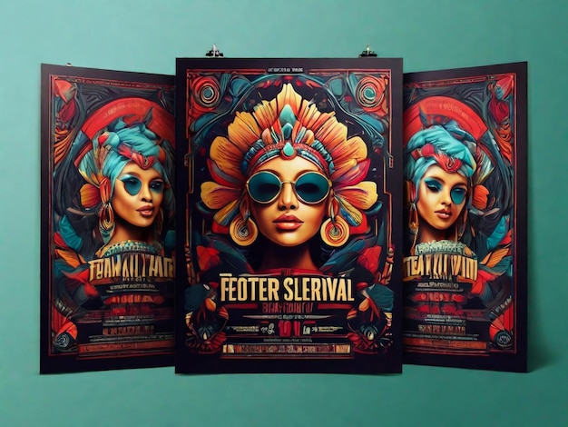 plantilla de diseño de cartel del festival