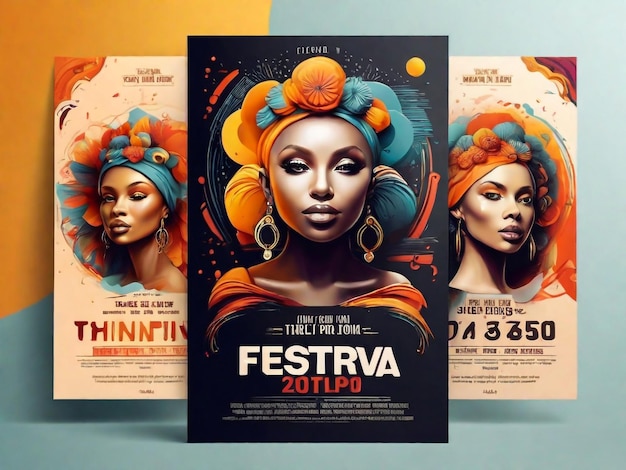 Foto plantilla de diseño de cartel del festival