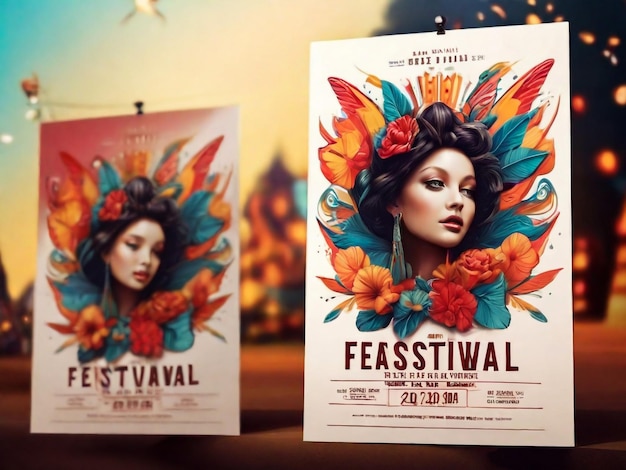 Foto plantilla de diseño de cartel del festival